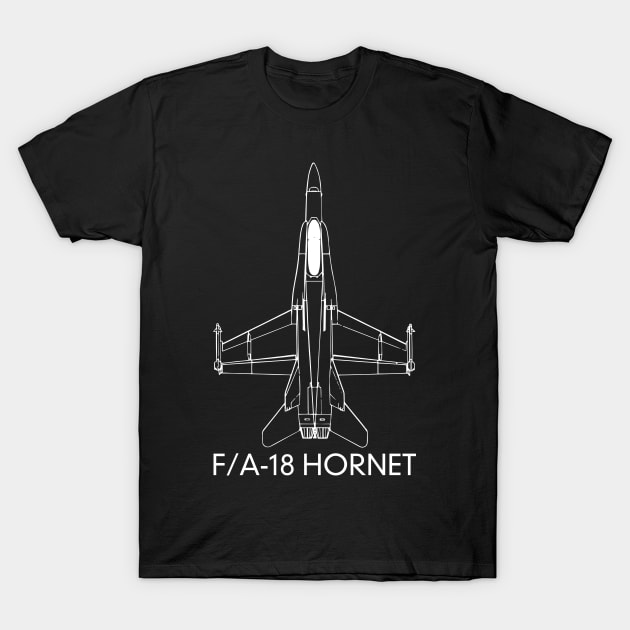 F/A-18 Hornet Jet Fighter Attack Plane T-Shirt by Battlefields